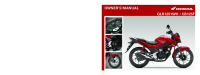 Honda CB125F - Owners manual 2017-2018-2019 EN-0